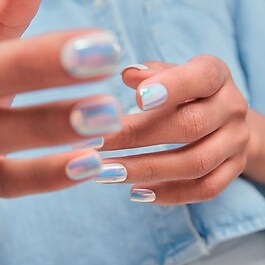 Reusable False Nail Kit, Adhesive Pads - Gel-effekt, proffsresultat